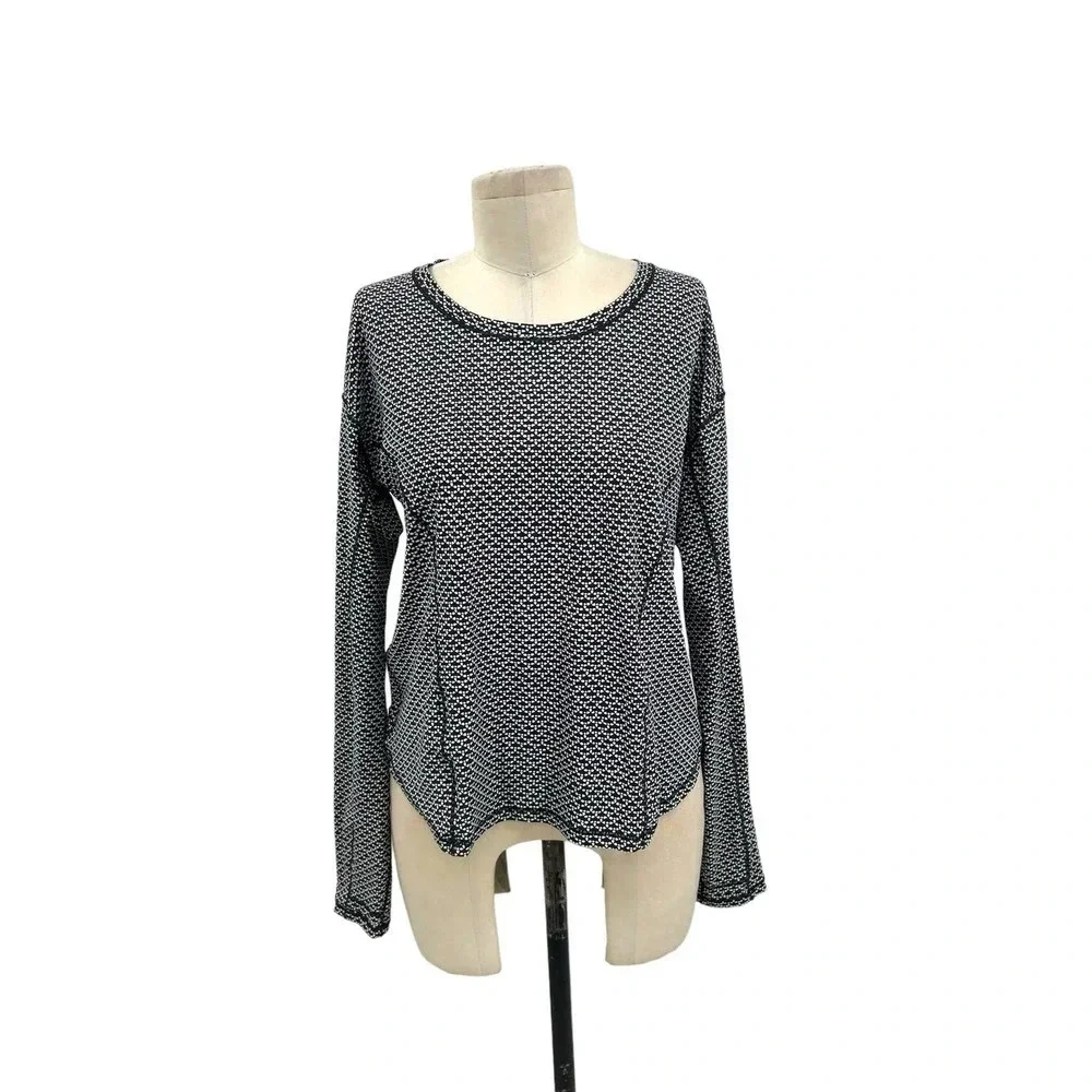 Lululemon On Pace Long Sleeve Monochromic‎ Black Size 10